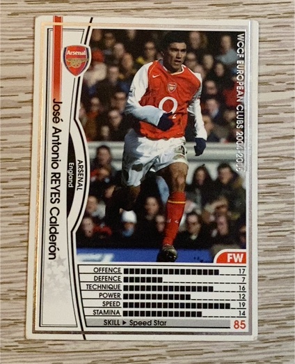 2004 Panini WCCF European Clubs #15 José Antonio Reyes Calderón — front