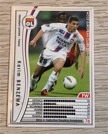 2005 Panini WCCF European Clubs #092 Karim Benzema — front
