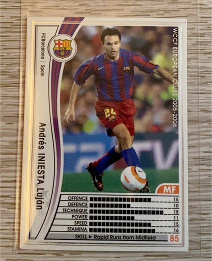 2005 Panini WCCF European Clubs #281 Andrés Iniesta Luján — front