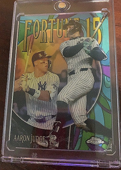 2025 Topps Chrome Fortune 15 #F15-1 Aaron Judge — front