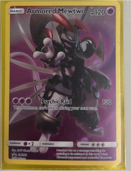2019 Pokémon Sun & Moon #SM228 Armored Mewtwo — front