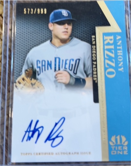 2011 Topps Tier One On The Rise #OR-AR Anthony Rizzo — front