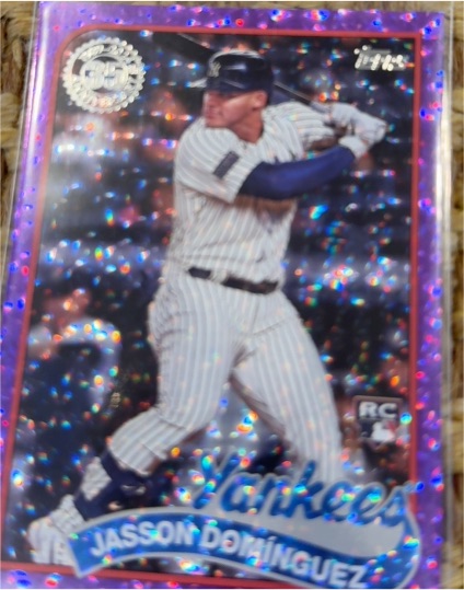 2024 Topps Series 2 #89B2-41 Jasson Dominguez 1989 35th Anniversary Silver Foilboard Rookie — front