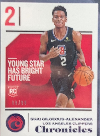 2018 Panini Chronicles #2 Shai Gilgeous-Alexander — front