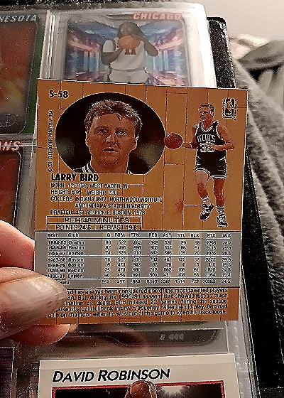 1991-92 Fleer #S-58 Larry Bird — front
