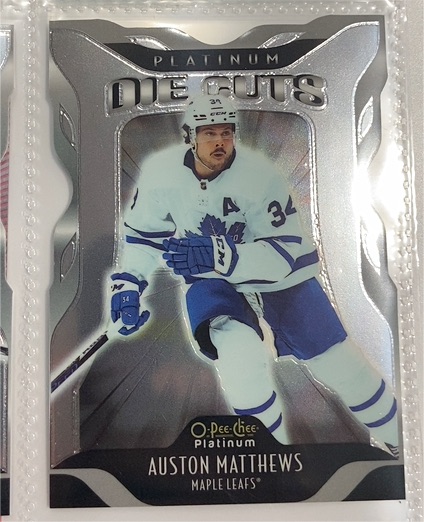 2021-22 O-Pee-Chee Platinum Die Cuts #DC-3 Auston Matthews — front