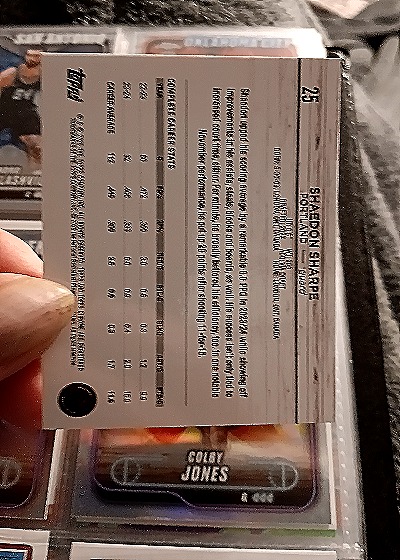 2024-25 Topps Chrome #25 Shaedon Sharpe — back