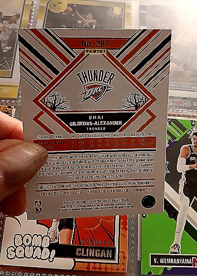 2022-23 Panini NBA Hoops #287 Shai Gilgeous-Alexander — back