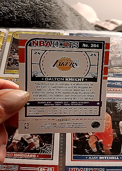 2024-25 Panini NBA Hoops #264 Dalton Knecht — back