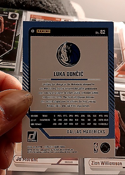 2024-25 Panini Donruss #82 Luka Dončić — back
