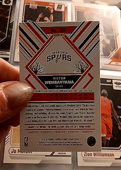 2024-25 Panini Haunted Hoops #285 Victor Wembanyama — back