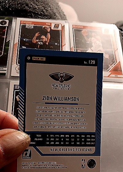 2024-25 Panini Donruss #129 Zion Williamson — back