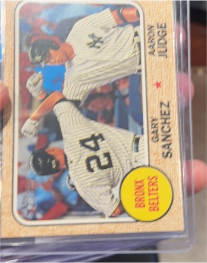 2017 Topps Heritage #530 Aaron Judge / Gary Sanchez — front