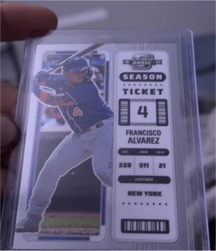 2023 Panini Chronicles Contenders Optic Season Ticket #4 Francisco Alvarez — front