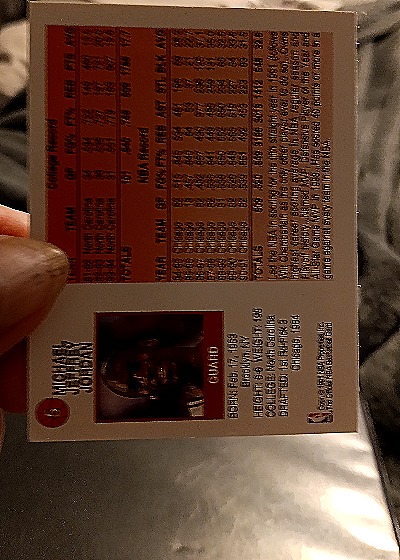 1991-92 Hoops #31 Michael Jordan — back