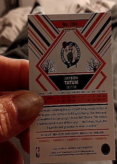 2022-23 Panini NBA Hoops #284 Jayson Tatum — back