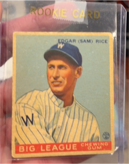 1933 Goudey #134 Sam Rice — front