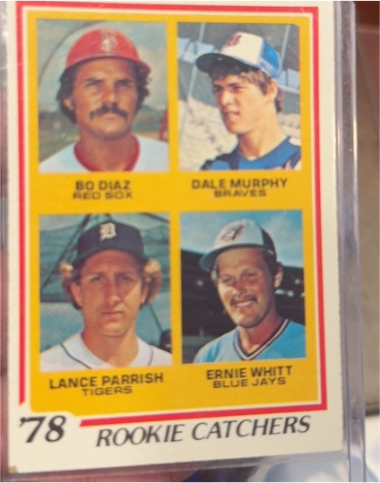1978 Topps #708 Rookie Catchers Bo Diaz Dale Murphy Lance Parrish Ernie Whitt — front