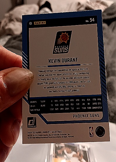 2024-25 Donruss #54 Kevin Durant — back
