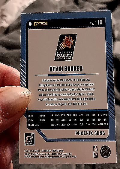 2024-25 Donruss #115 Devin Booker — back