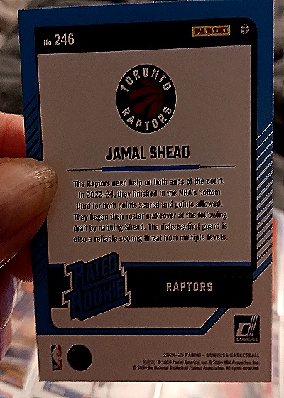 2024-25 Donruss #108 Jamal Shead — back
