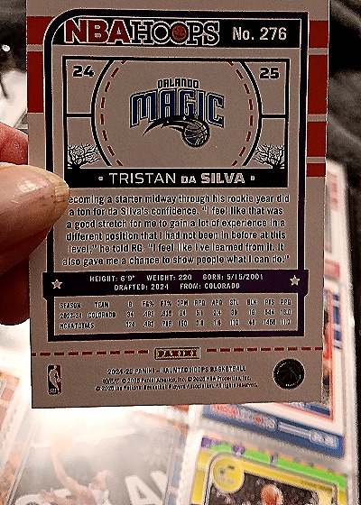 2024-25 Panini Haunted Hoops #24 Tristan Da Silva — back