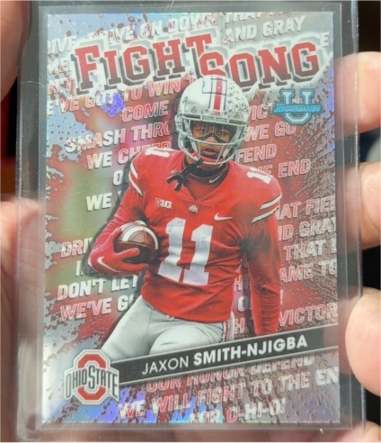 2022 Bowman's Best University Fight Song #FS-12 Jaxon Smith-Njigba — front