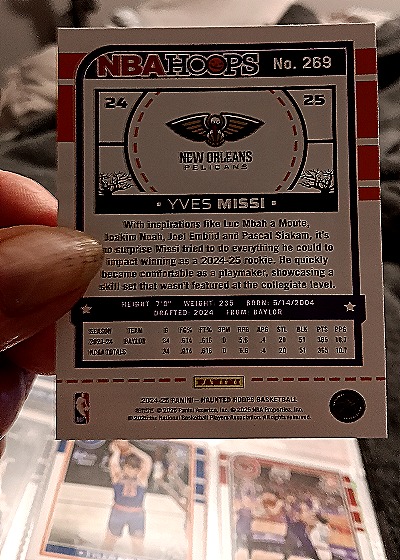 2024-25 Panini Haunted Hoops #269 Yves Missi — back