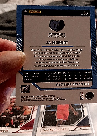 2023 Donruss #66 Ja Morant — back