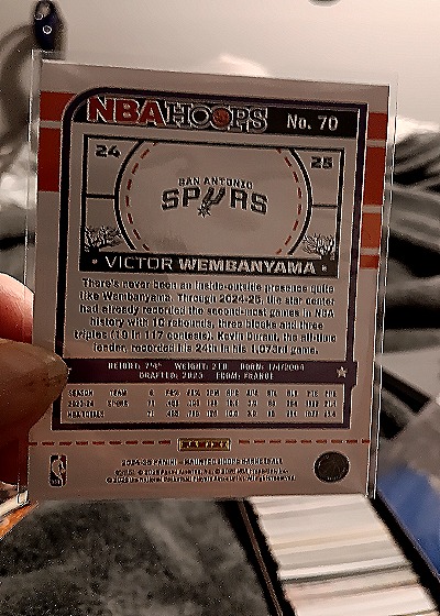 2024-25 Panini Haunted Hoops #70 Victor Wembanyama — back