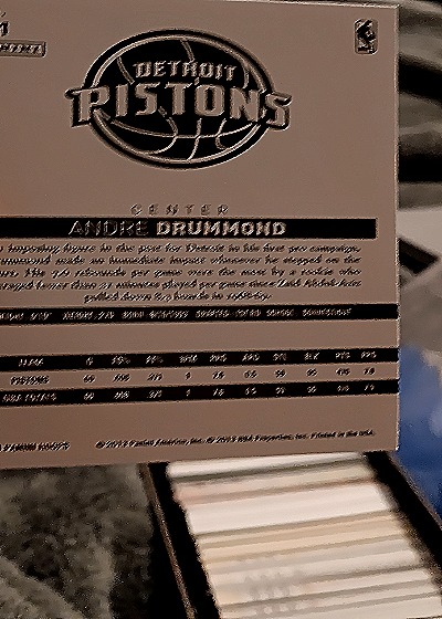 2014 NBA Hoops #114 Andre Drummond — back