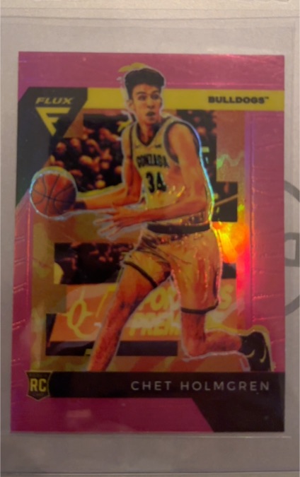 2022 Panini Chronicles Draft Picks Flux Pink #1 Chet Holmgren Bulldogs Rookie — front