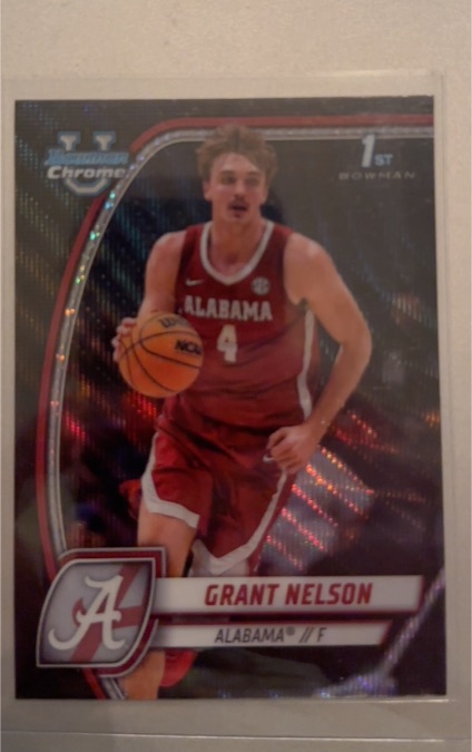 2024-25 Bowman University Chrome #25 Grant Nelson — front