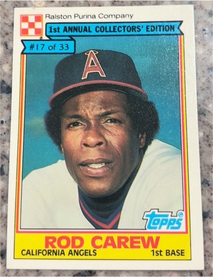 1984 Topps Ralston Purina #17 Rod Carew — front