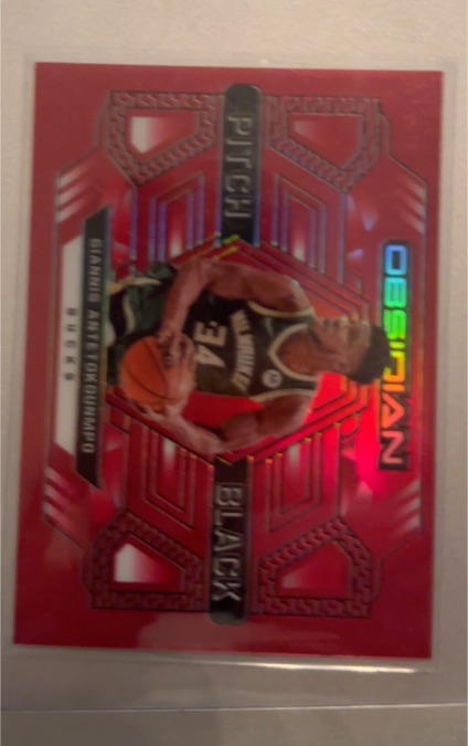 2021-22 Panini Obsidian #8 Deandre Ayton Pitch Black Red Flood — front
