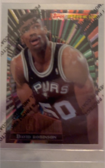 1994-95 Topps Finest Corner Stone #CS5 David Robinson — front