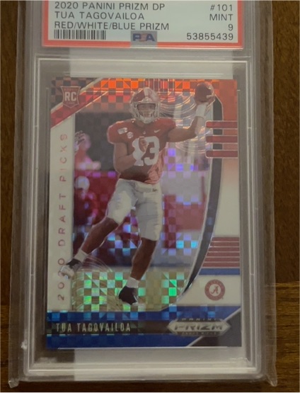 2020 Panini Prizm Draft Picks #101 Tua Tagovailoa Red/White/Blue Prizm — front