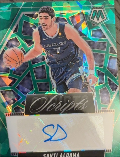 2024-25 Panini Mosaic Rookie Scripts #RS-SAL Santi Aldama — front