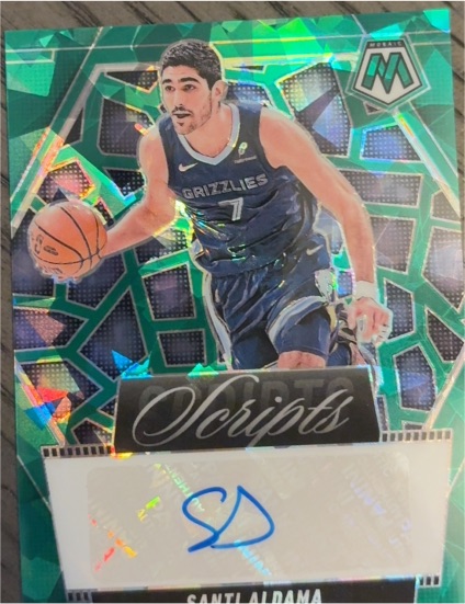 2024-25 Panini Mosaic Scripts #MS-SAL Santi Aldama — front