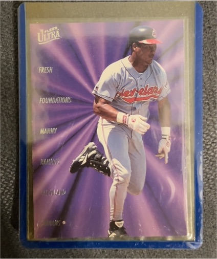 1996 Fleer Ultra #9 Manny Ramirez Fresh Foundations — front
