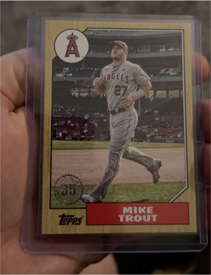 2022 Topps Series 1 35th Anniversary #T87-100 Mike Trout — front