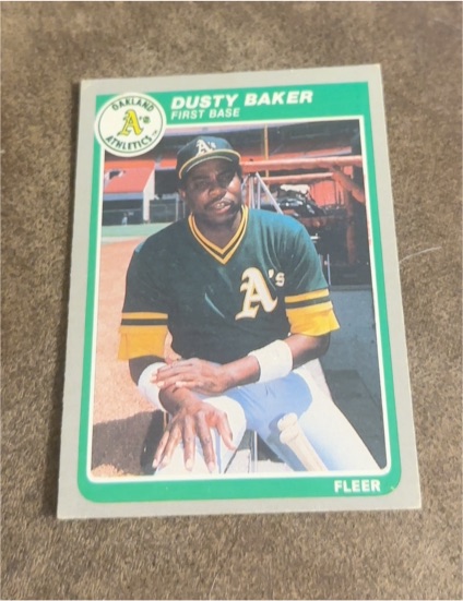 1985 Fleer Update Baseball #U-3 Dusty Baker — front