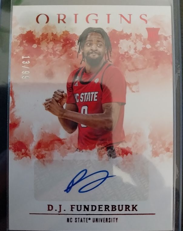 2021 Panini Chronicles Draft Picks Origins #OR-DJF D.J. Funderburk — front