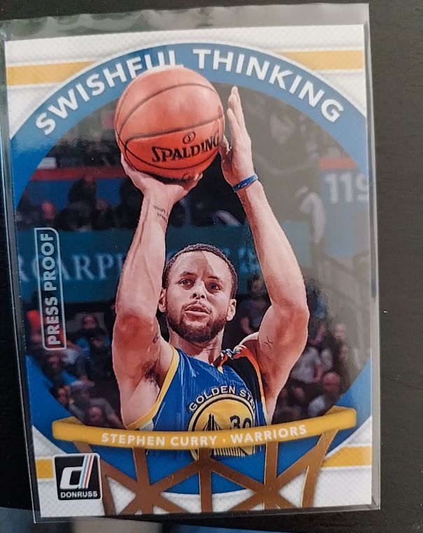 2017-18 Donruss #7 Stephen Curry Swishful Thinking — front