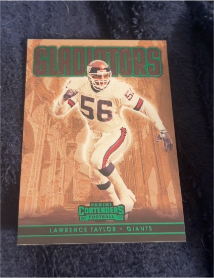 2022 Panini Contenders Gladiators Emerald #GLD-LT Lawrence Taylor — front