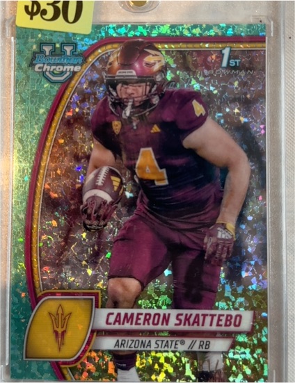 2024 Bowman University Chrome #37 Cameron Skattebo — front