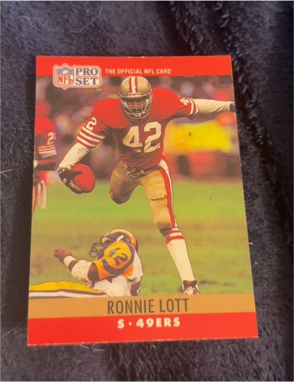 1990 Pro Set #291 Ronnie Lott — front