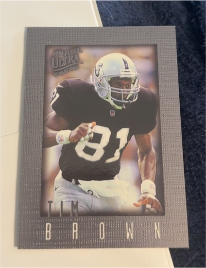 1996 Fleer Ultra Sensations #74 Tim Brown — front