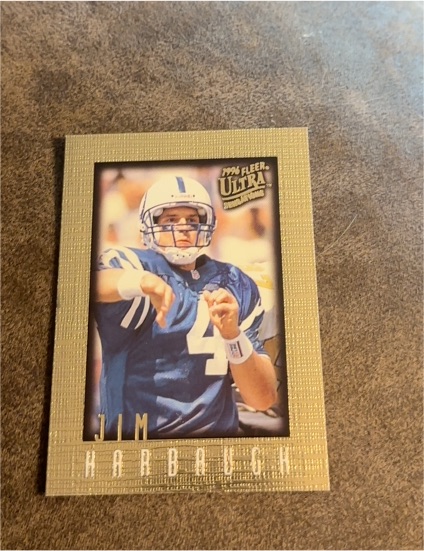 1996 Fleer Ultra Sensations #46 Jim Harbaugh — front