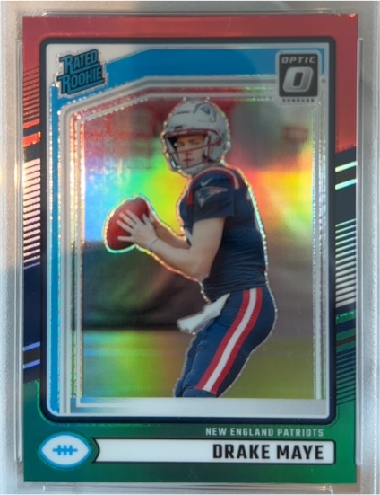 2024 Donruss Optic #379 Drake Maye Rated Rookie Optic Preview — front